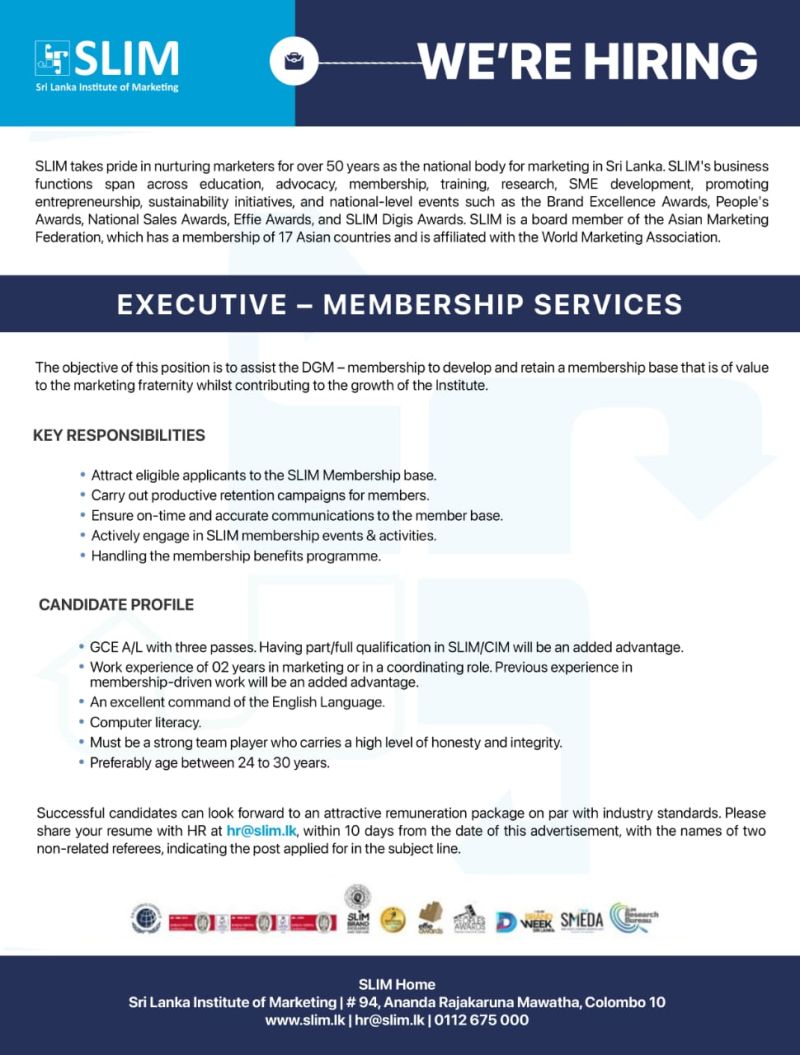 Junior Executive/ Executive - Jobseeker.lk