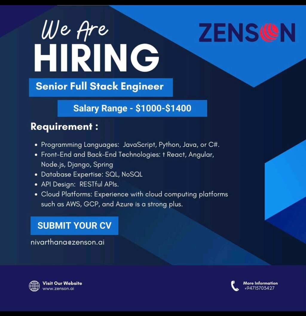 Senior Full Stack Engineer - Jobseeker.lk