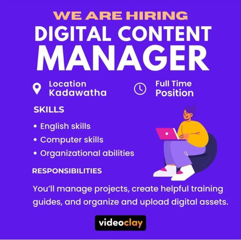 Digital Content Manager Jobseeker.lk