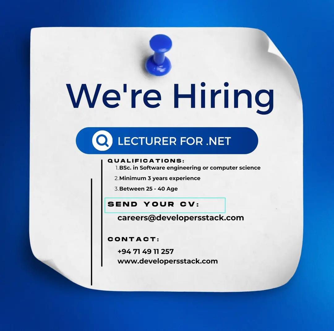 Lecturer Jobseeker.lk