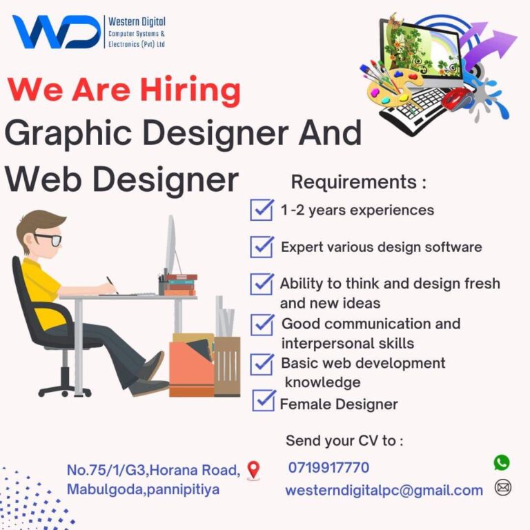 Graphic Designer and  Designer Jobseeker.lk