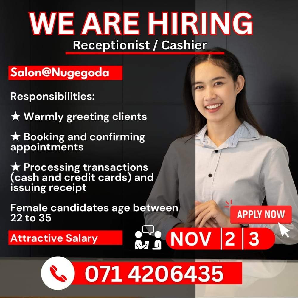 Receptionist | Cashier