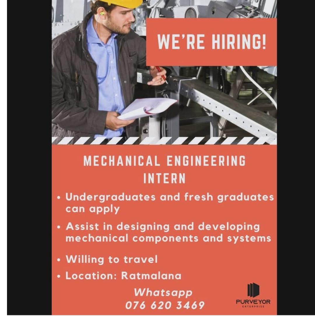 Mechanical Engineering Internship Jobseeker.lk