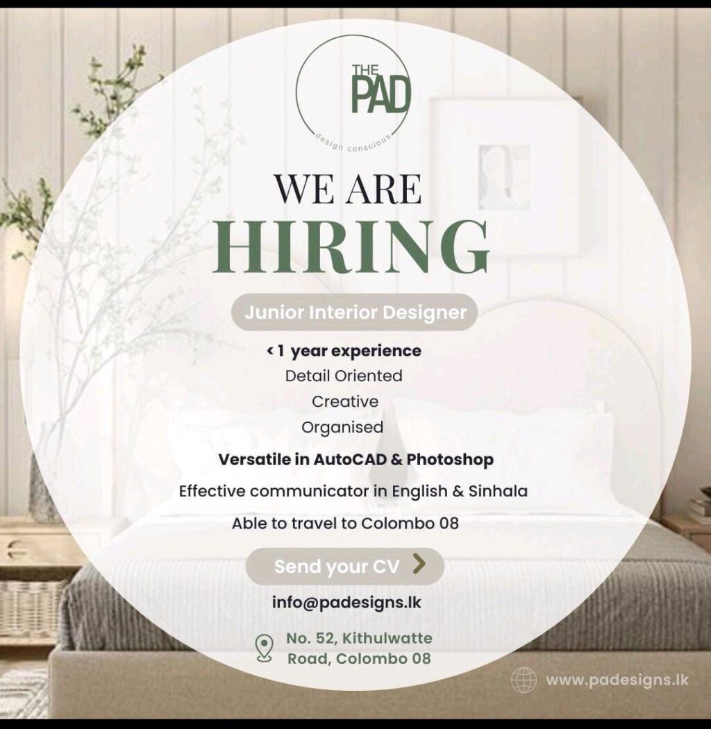 Interior Designer / Junior Interior Designer - Jobseeker.lk