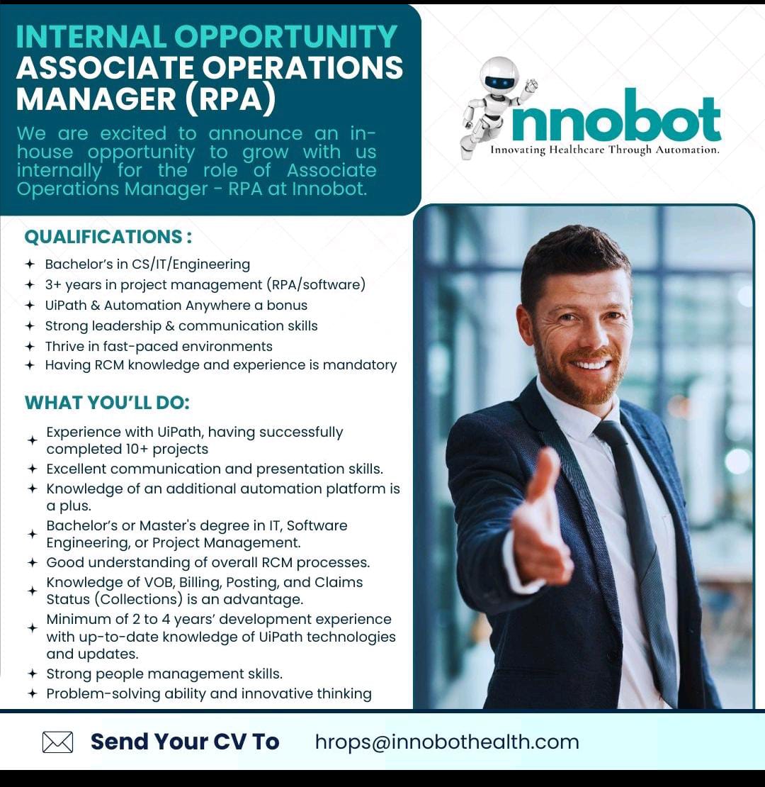 Associate Operations Manager - RPA - Jobseeker.lk