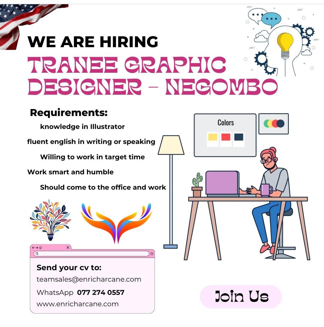 Trainee Graphic Designer Jobseeker Lk