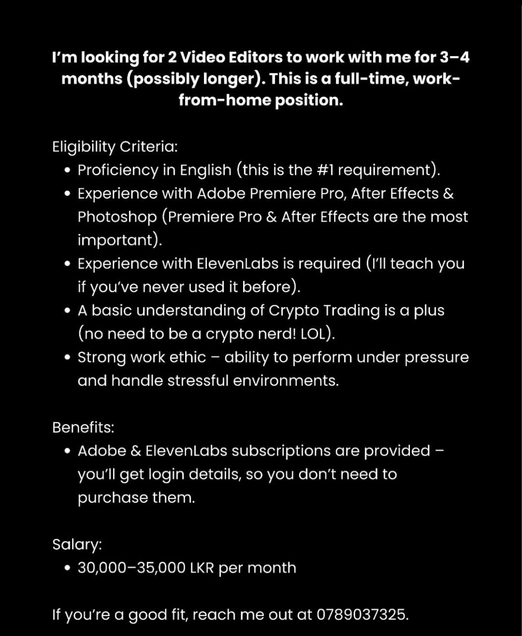 video-editor-jobseeker-lk