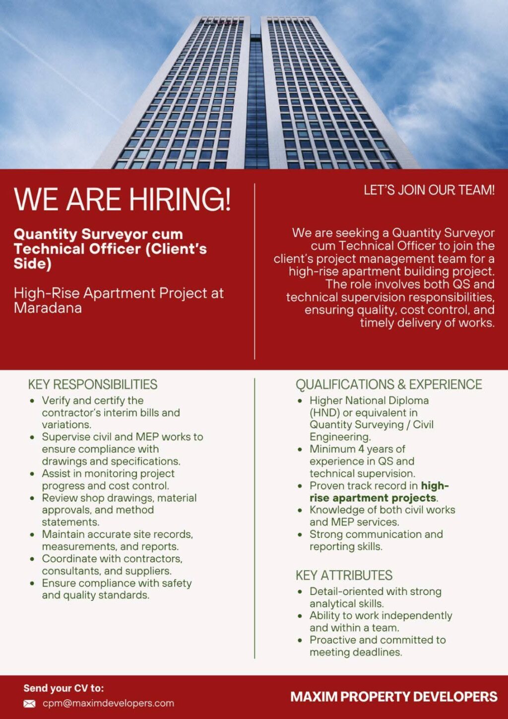 Quantity Surveyor Archives Jobseeker Lk
