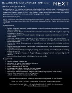 HR Manager - NMA Zone(1)