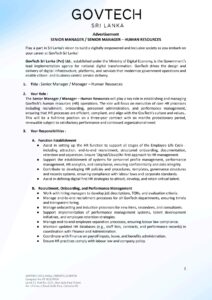 Job Ad - Sr Manager _ Manager HR _1