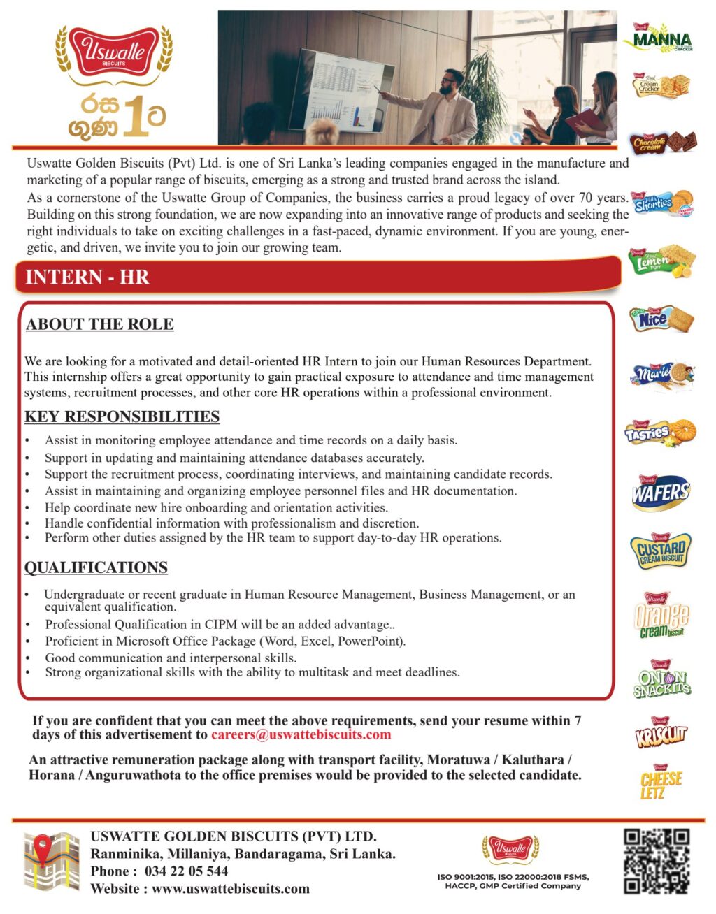 Intern Human Resources Jobseeker Lk