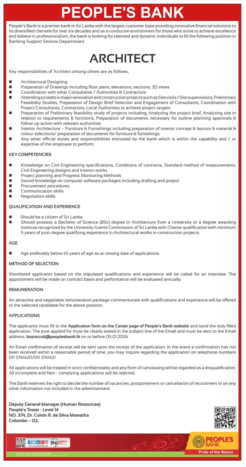 Architect Jobseeker Lk