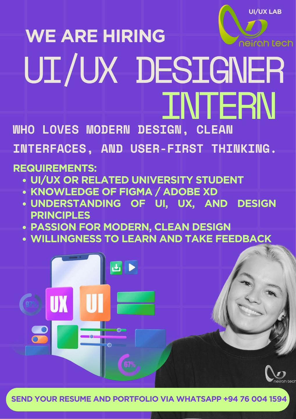 Ui Ux Designer Intern Jobseeker Lk