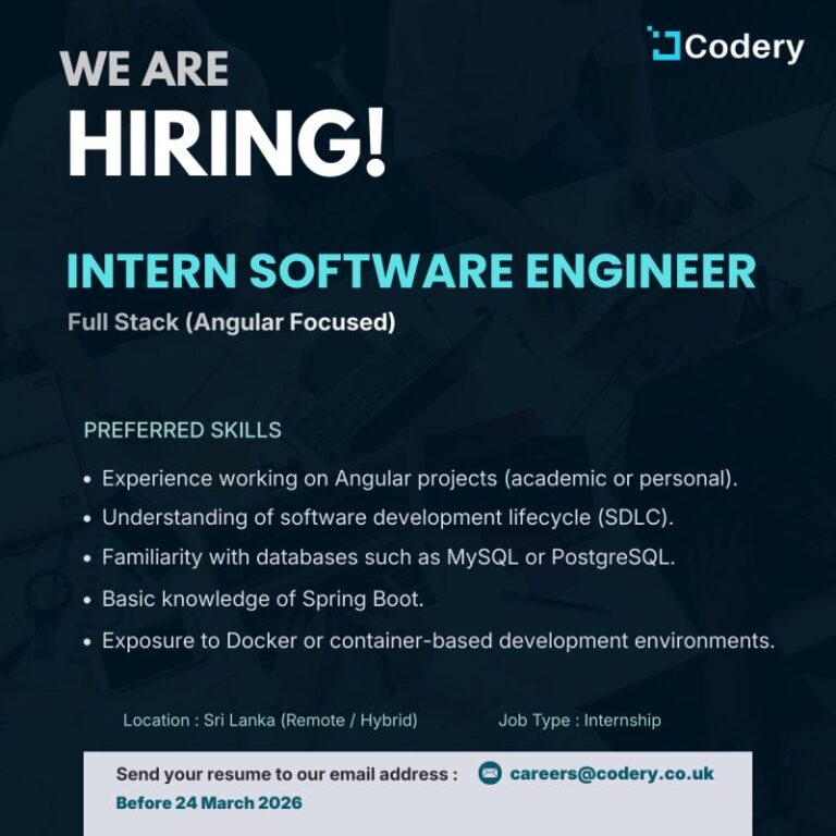 Intern Software Engineer - Full Stack - Jobseeker.lk