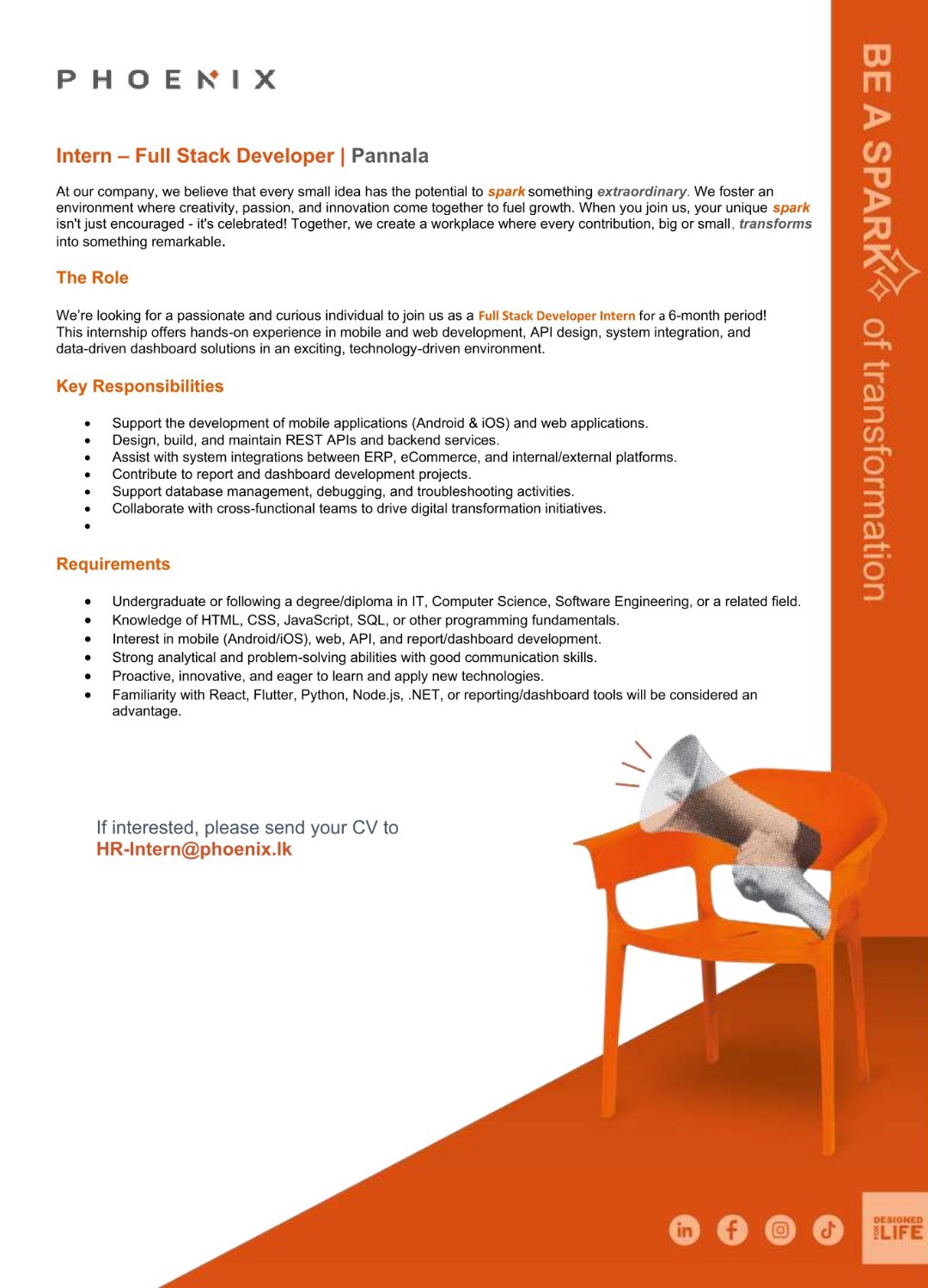 Intern - Full Stack Developer - Jobseeker.lk