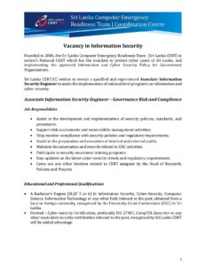 Vacancy Advertisement_ Associate IS Engineer-GRC_1